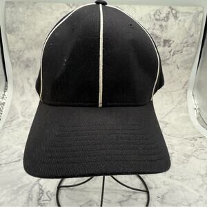 Richardson Black Cap with White Logo. Football Referee Hat. Size LG/XL.